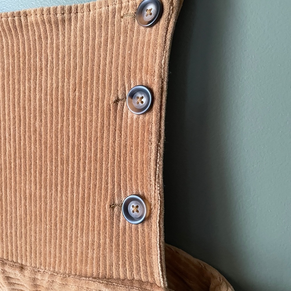 TopShop Button Corduroy Pinafore Dress - Picture 3 of 5